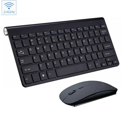 Elevate Your Workspace with the Mini Waterproof Wireless Keyboard and Mouse Set - Perfect for Mac and PC!
