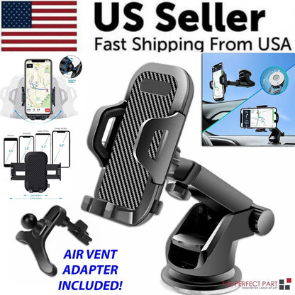 Revolutionary 360° Universal Car Phone Mount - Secure Windshield Holder for Your Mobile Device and GPS