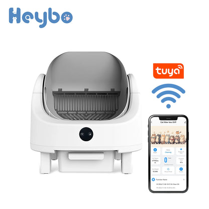 HEYBO Top Open Smart Cat Litter Box | App-Controlled & Large Capacity