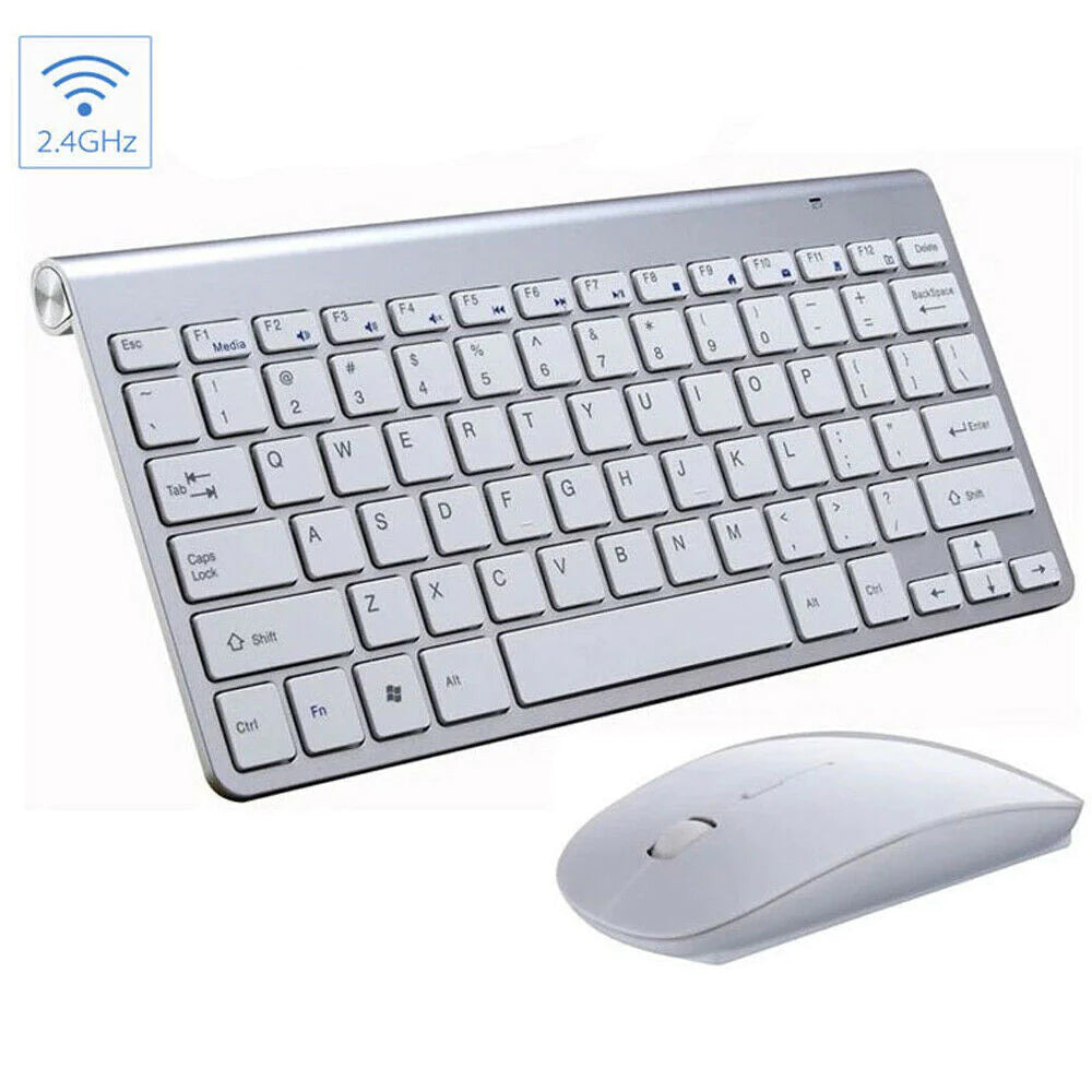 Elevate Your Workspace with the Mini Waterproof Wireless Keyboard and Mouse Set - Perfect for Mac and PC!
