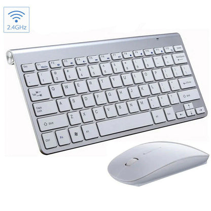 Elevate Your Workspace with the Mini Waterproof Wireless Keyboard and Mouse Set - Perfect for Mac and PC!