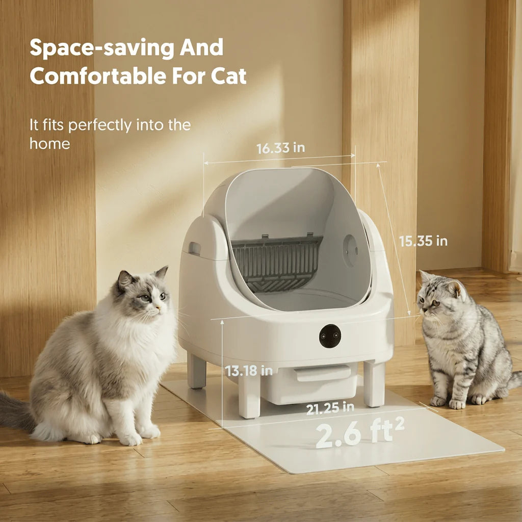 HEYBO Top Open Smart Cat Litter Box | App-Controlled & Large Capacity