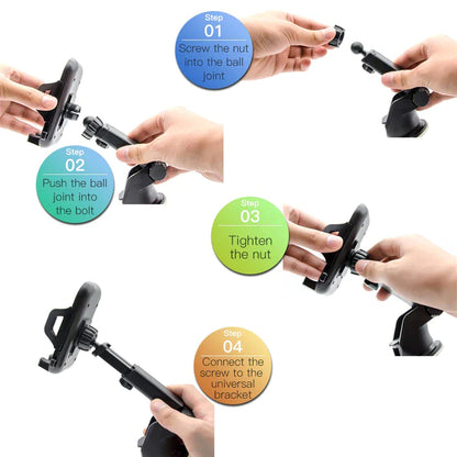 Revolutionary 360° Universal Car Phone Mount - Secure Windshield Holder for Your Mobile Device and GPS