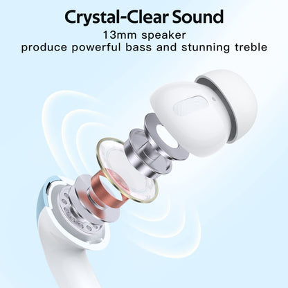 TAGRY Bluetooth Headphones Wireless Earbuds 60H Playback LED Power Display