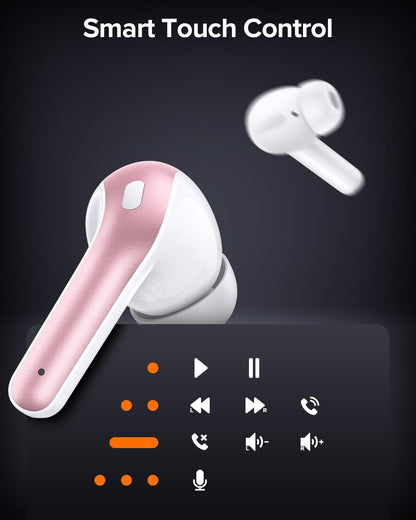 TAGRY Bluetooth Headphones Wireless Earbuds 60H Playback LED Power Display
