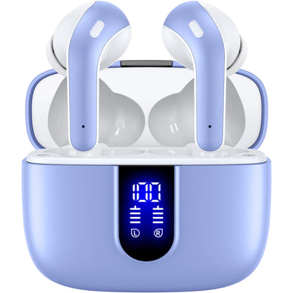 TAGRY Bluetooth Headphones Wireless Earbuds 60H Playback LED Power Display