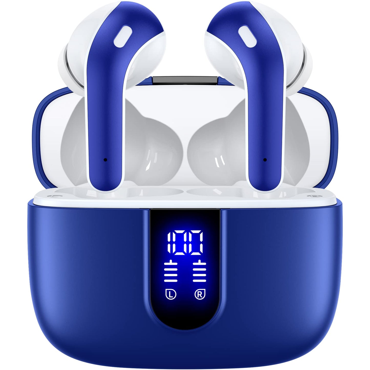 TAGRY Bluetooth Headphones Wireless Earbuds 60H Playback LED Power Display