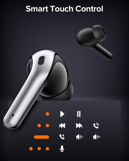 TAGRY Bluetooth Headphones Wireless Earbuds 60H Playback LED Power Display