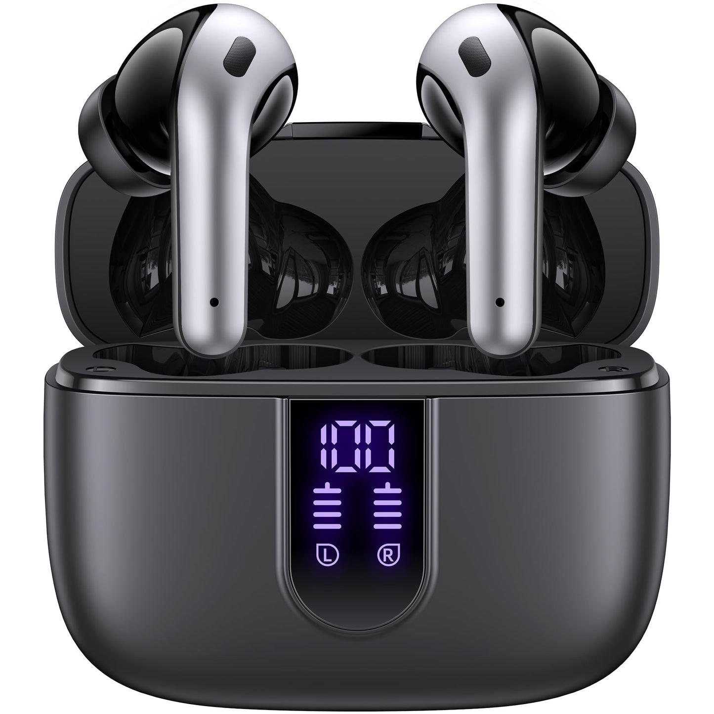 TAGRY Bluetooth Headphones Wireless Earbuds 60H Playback LED Power Display