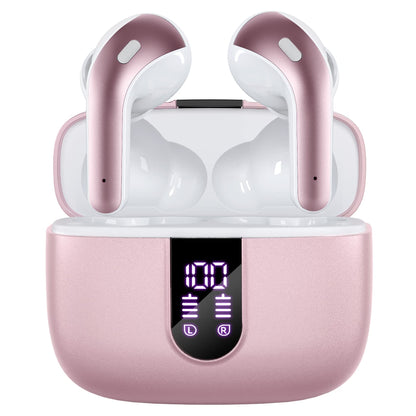 TAGRY Bluetooth Headphones Wireless Earbuds 60H Playback LED Power Display