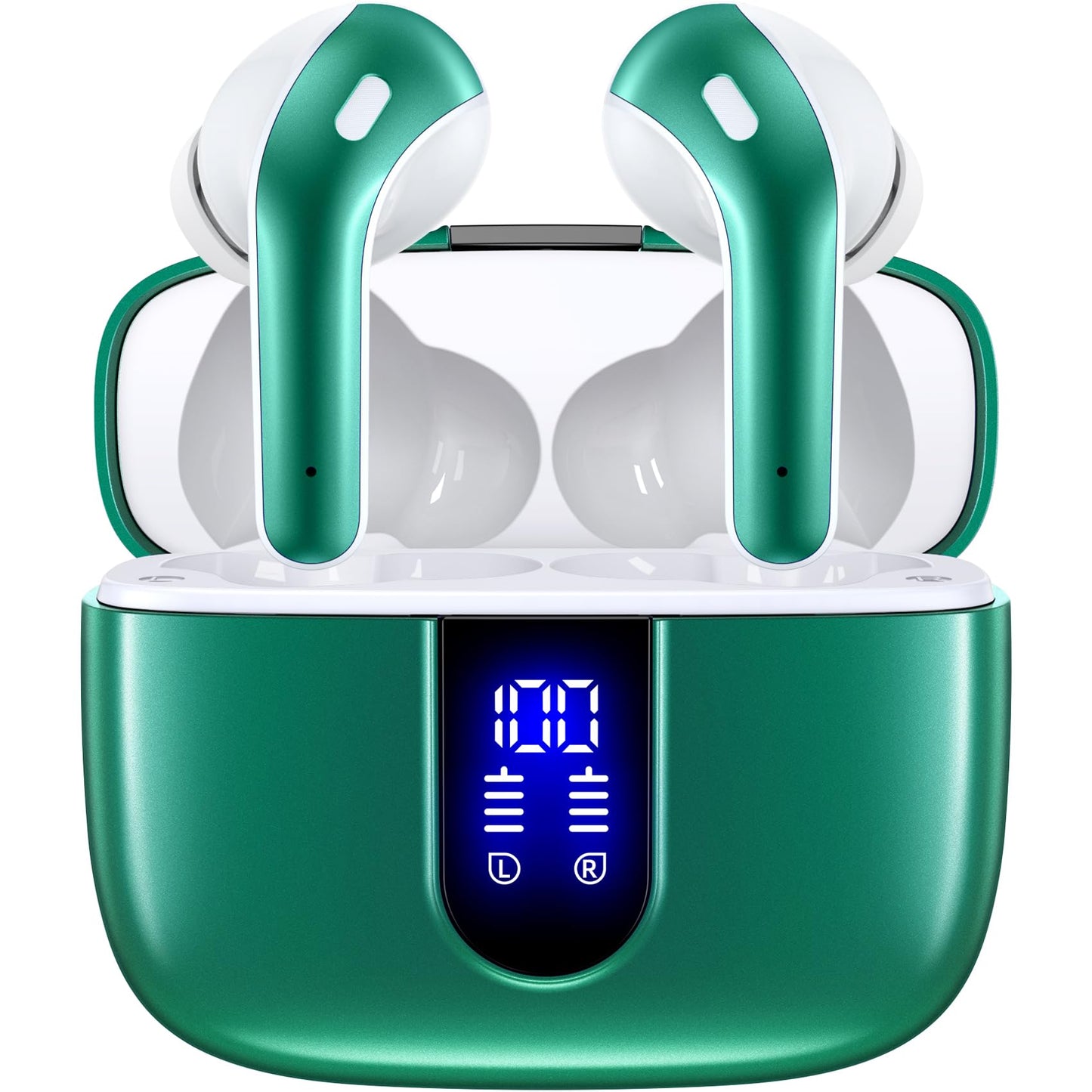 TAGRY Bluetooth Headphones Wireless Earbuds 60H Playback LED Power Display