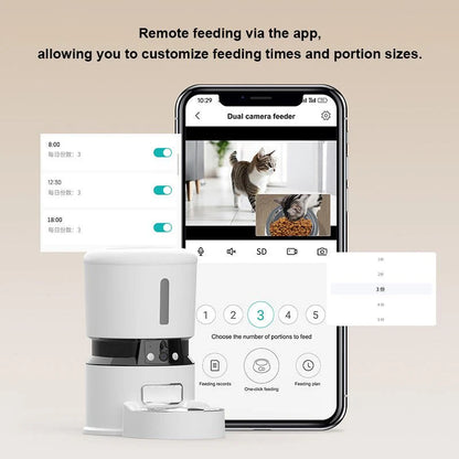 Revolutionize Your Pet Care with the HEYBO Smart Automatic Feeder & Camera - Control Feeding Anytime, Anywhere!