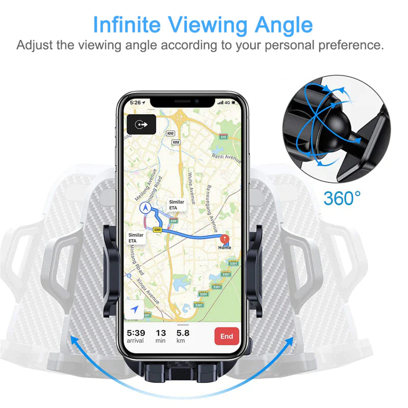 Revolutionary 360° Universal Car Phone Mount - Secure Windshield Holder for Your Mobile Device and GPS