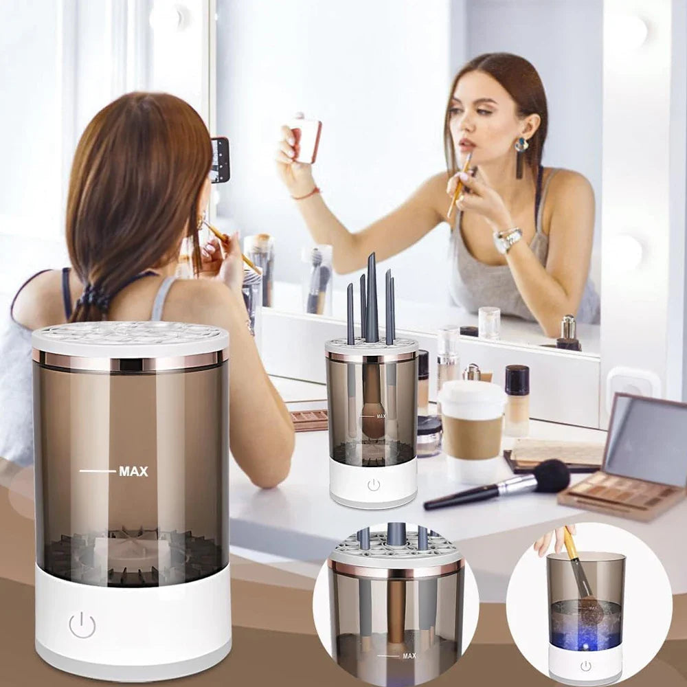 Revolutionary Electric Makeup Brush Cleaner & Dryer - Effortless Cleaning in Minutes!