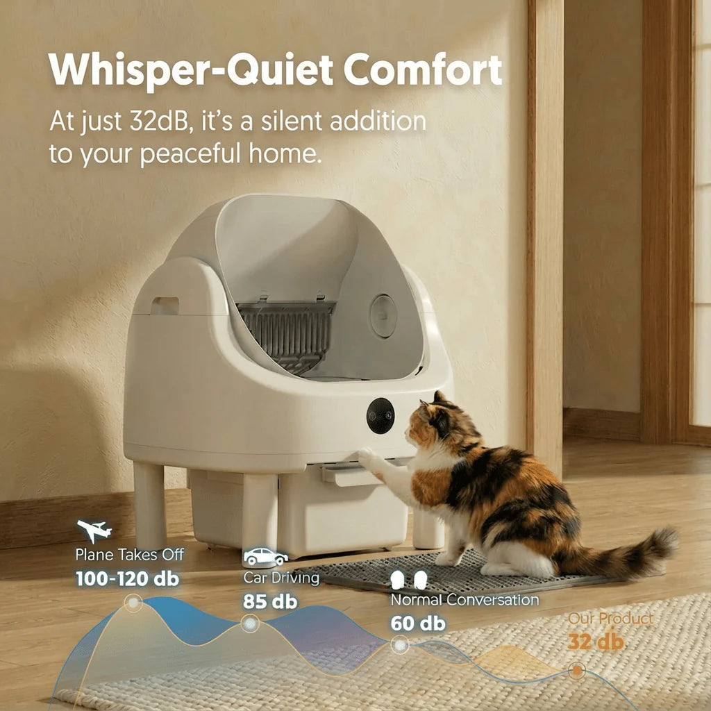 HEYBO Top Open Smart Cat Litter Box | App-Controlled & Large Capacity