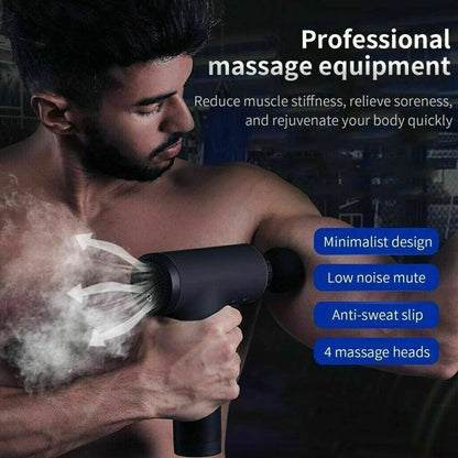 Experience Ultimate Relaxation with Our Deep Tissue Massage Gun - 4 Interchangeable Heads for Targeted Relief