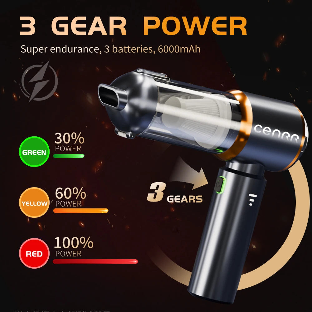 Powerful Cordless Mini Car Vacuum Cleaner - Your Ultimate Handheld Portable Cleaning Solution