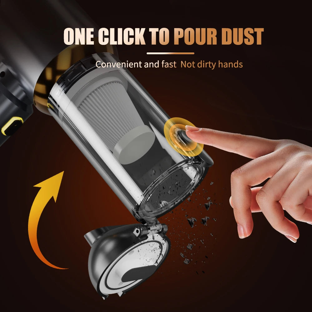Powerful Cordless Mini Car Vacuum Cleaner - Your Ultimate Handheld Portable Cleaning Solution