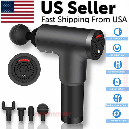 Experience Ultimate Relaxation with Our Deep Tissue Massage Gun - 4 Interchangeable Heads for Targeted Relief