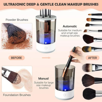 Revolutionary Electric Makeup Brush Cleaner & Dryer - Effortless Cleaning in Minutes!