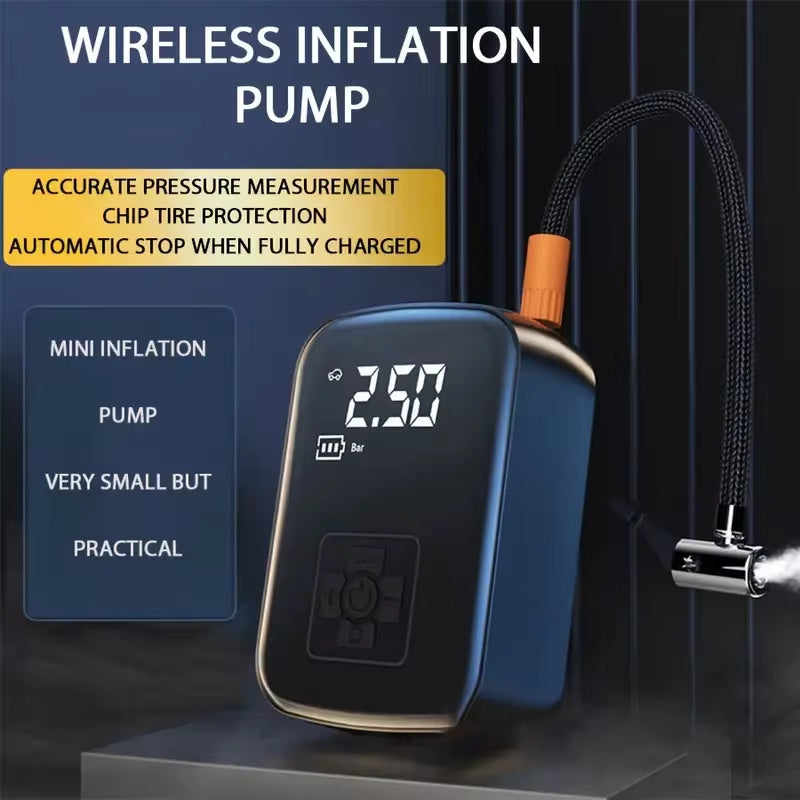 Powerful Wireless Car Air Compressor - Ultimate Electric Tire Inflator for Motorcycles, Bicycles, and More!