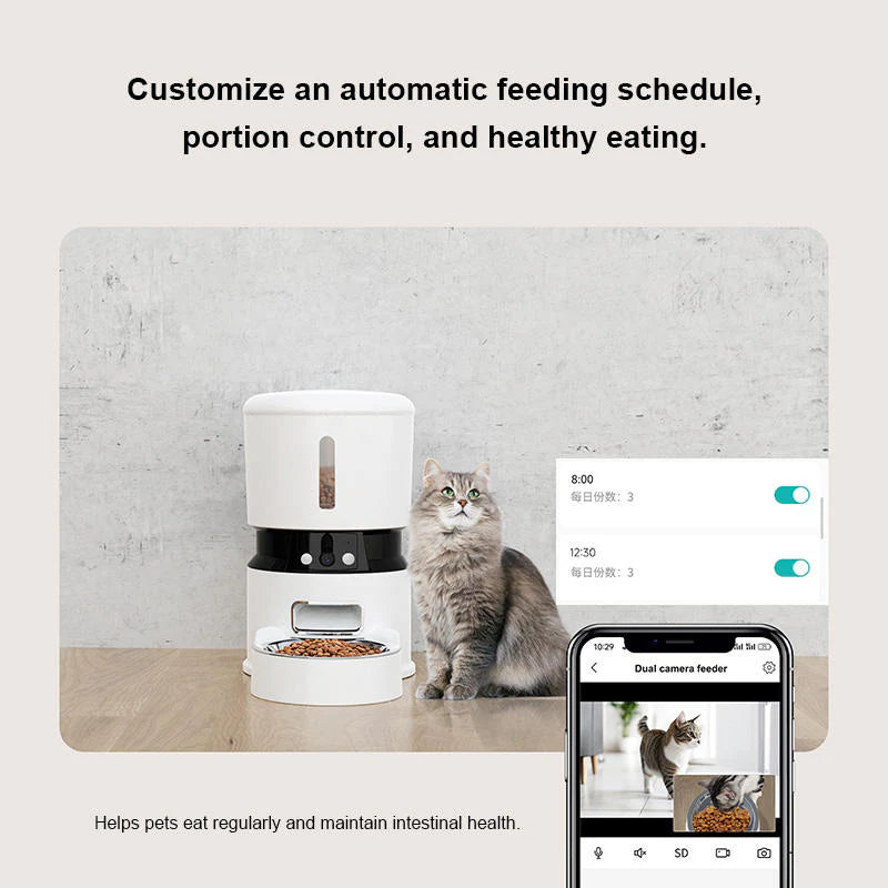 Revolutionize Your Pet Care with the HEYBO Smart Automatic Feeder & Camera - Control Feeding Anytime, Anywhere!