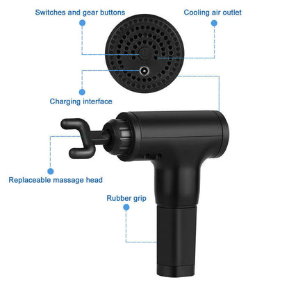Experience Ultimate Relaxation with Our Deep Tissue Massage Gun - 4 Interchangeable Heads for Targeted Relief