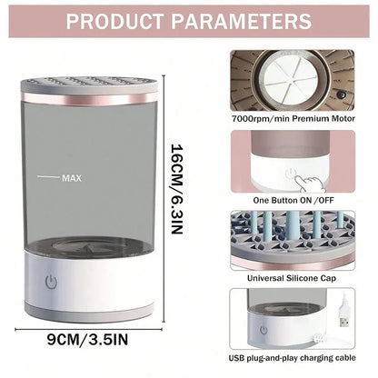 Revolutionary Electric Makeup Brush Cleaner & Dryer - Effortless Cleaning in Minutes!