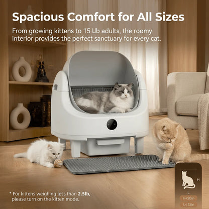 HEYBO Top Open Smart Cat Litter Box | App-Controlled & Large Capacity