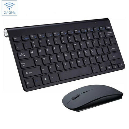 Elevate Your Workspace with the Mini Waterproof Wireless Keyboard and Mouse Set - Perfect for Mac and PC!