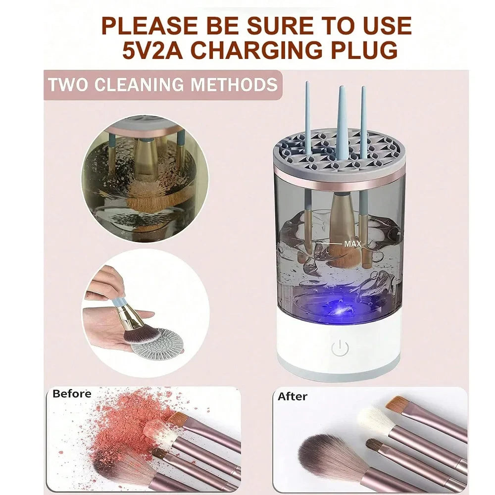 Revolutionary Electric Makeup Brush Cleaner & Dryer - Effortless Cleaning in Minutes!