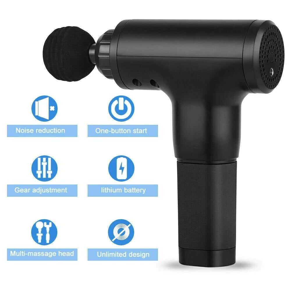 Experience Ultimate Relaxation with Our Deep Tissue Massage Gun - 4 Interchangeable Heads for Targeted Relief