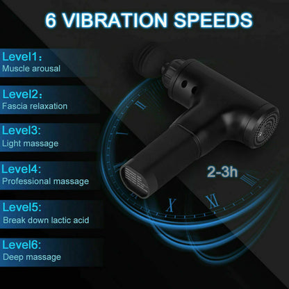 Experience Ultimate Relaxation with Our Deep Tissue Massage Gun - 4 Interchangeable Heads for Targeted Relief