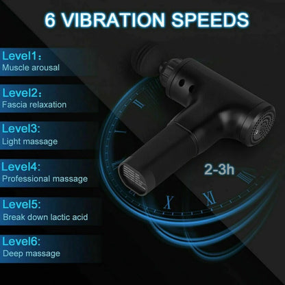 Experience Ultimate Relaxation with Our Deep Tissue Massage Gun - 4 Interchangeable Heads for Targeted Relief